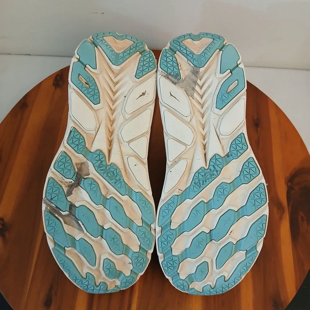 Hoka One One Clifton 8 Womens 9.5B Blue Running Shoes Sneakers 1119394 AEBL